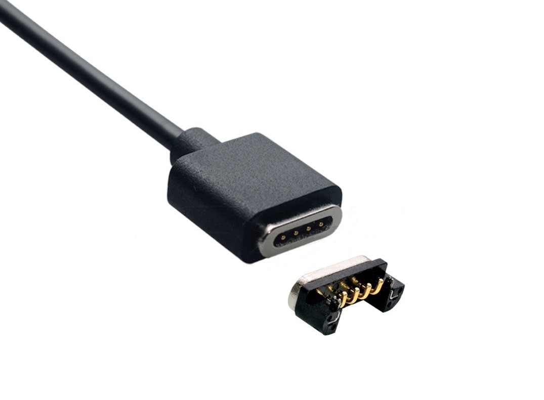 Pogo pin magnetic cable connector