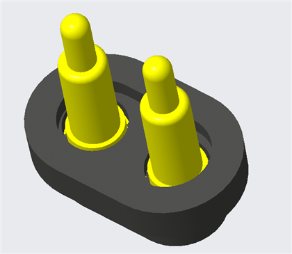 Cónascaire bioráin pogo fireann agus baineann uiscedhíonach